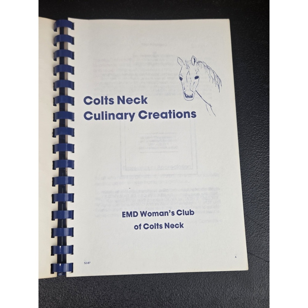 EMD Women's Club Cookbook Cook Book Colts Neck New Jersey 1986‎ Recipe Book - Picture 3 of 12